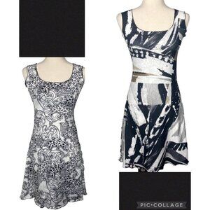 HAYSTACKS Reversible Sleeveless Dress Black White Size XS EUC